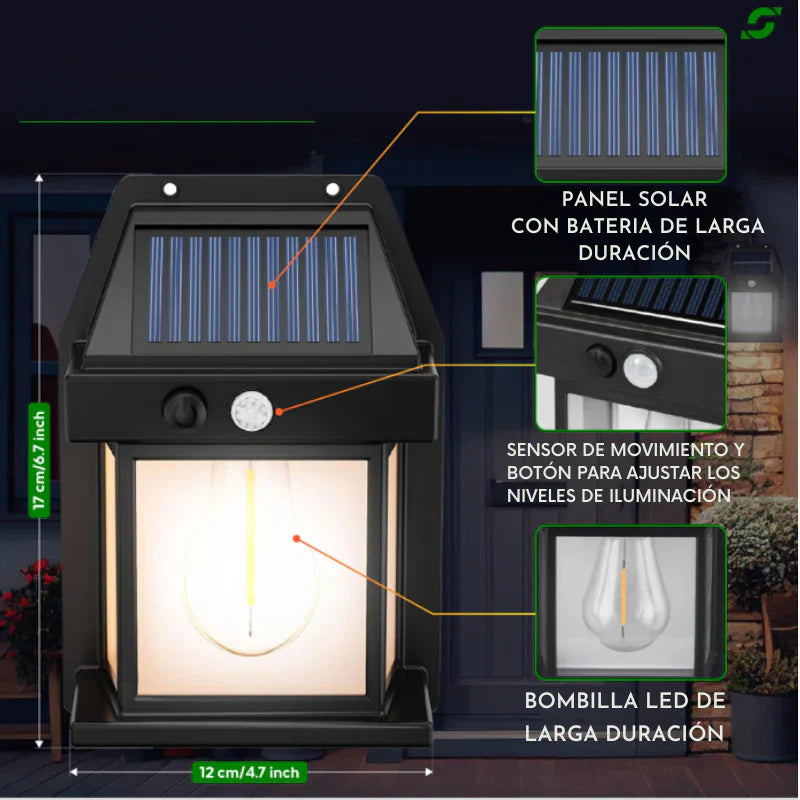 Lampara solar con sensor de movimiento - PAGA 2 LLEVA 3